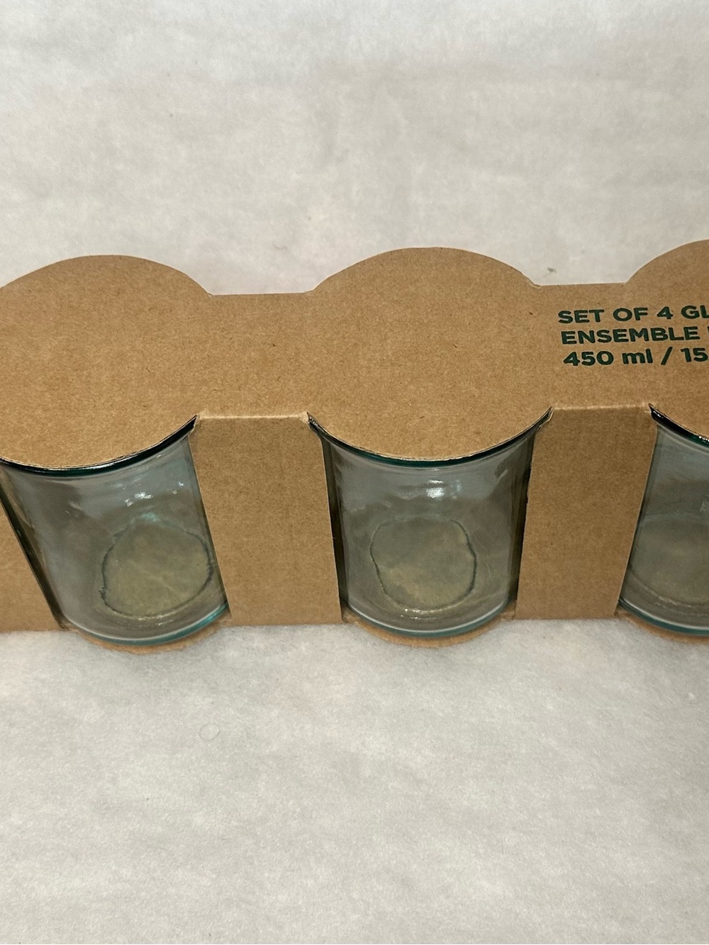 Set of 4 drinking Glasses, Mexican theme 15 oz.